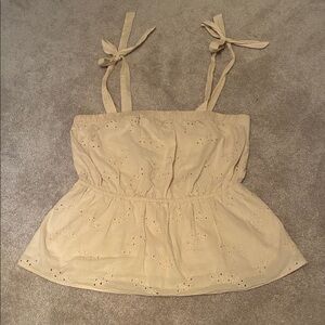 Maurices Tan Eyelet Camisole Top